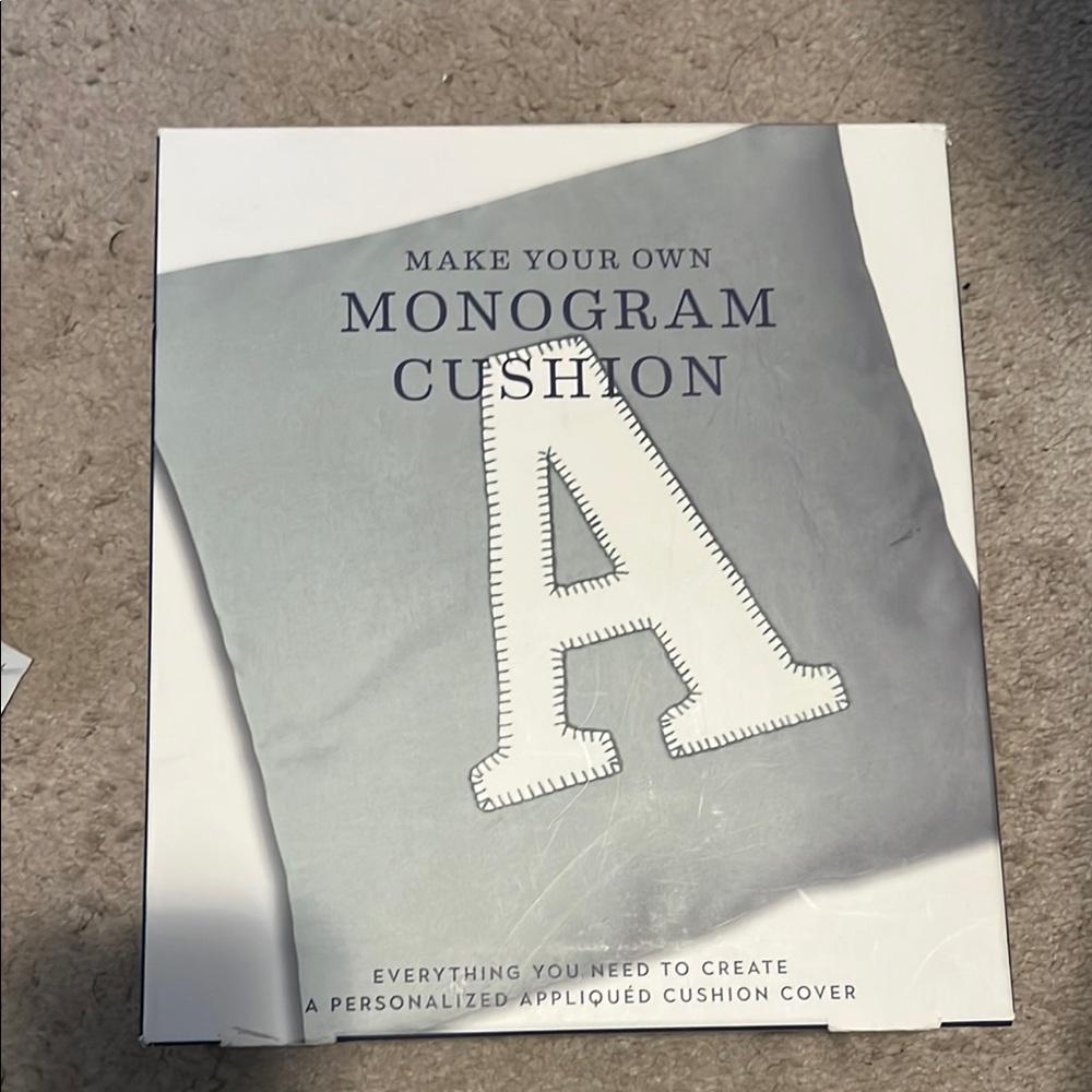 Monogram Cushion Kit in Gray